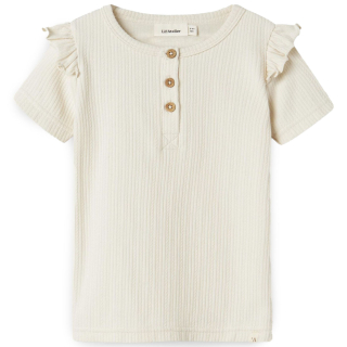 Lil Atelier T-Shirt Creme Ruffle Turtledove