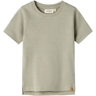 Lil Atelier T-Shirt Groen/Grijs Strepen Moss Gray