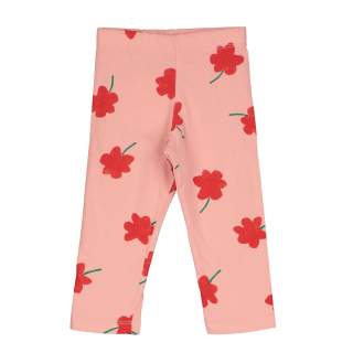 Lötie Kids Legging Roze/Rood Bloemen