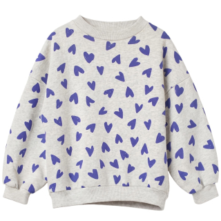 Lotiekids Sweater Hartjes Grijs Blauw