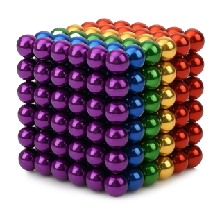 Neocube magneetballetjes multi regenboog. 