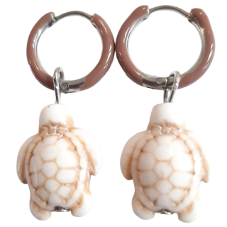 Marlo oorbellen bruin turtle brown