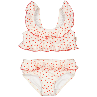 Marmar Copenhagen Bikini Creme/Rood Hartjes