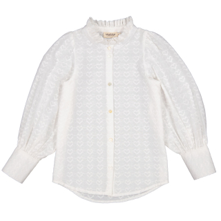 Marmar Copenhagen Blouse Wit Hartjes 