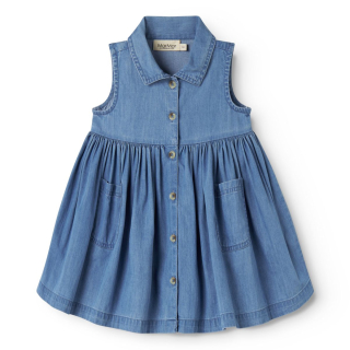 MarMar Copenhagen jurk blauw denim mouwloos