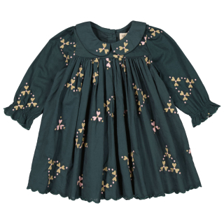 MarMar Copenhagen Jurk Groen Hartjes Deep Forest Baby