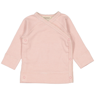 Marmar Copenhagen Overslag Longsleeve Wit/Roze Strepenprint