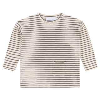 Mingo Longsleeve Creme/Grijs Strepen