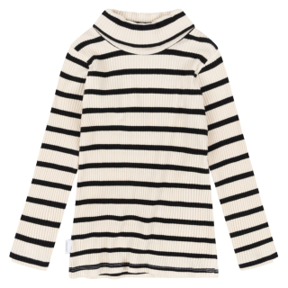 Mingo Longsleeve Creme/Zwart Strepen