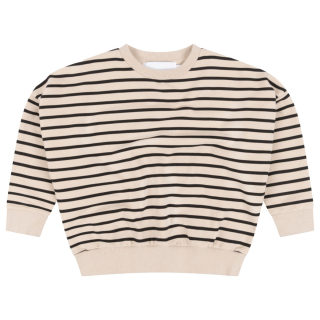 Mingo Sweater Creme/Zwart Strepen