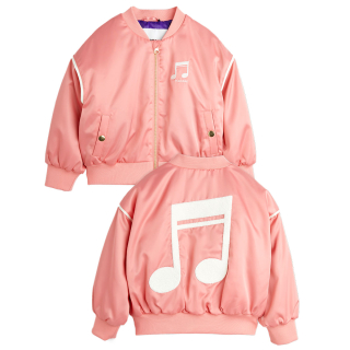 Mini Rodini Jas Roze/Creme Muzieknoot
