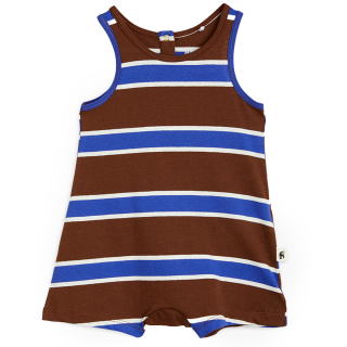 Mini Rodini Jumpsuit Bruin/Blauw Strepenprint