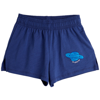 Mini Rodini Korte Broek Blauw Planeet Print