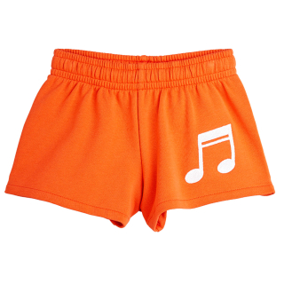 Mini Rodini Korte Broek Rood/Creme Muzieknoot