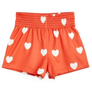 Mini Rodini Korte Broek Rood Hartjesprint