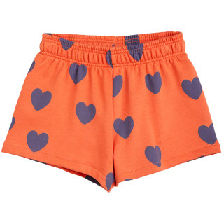 Mini Rodini Korte Broek Rood/Paars Hartjesprint