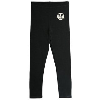 Mini Rodini Legging Muis Zwart met elastische taille en aansluitende lange broekspijpen.