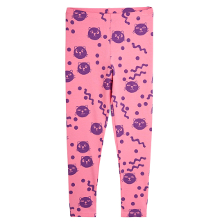 Mini Rodini Legging Roze/Paars Katten