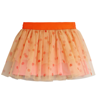 Mini Rodini Rok Rood/Roze Bolletjes Tule