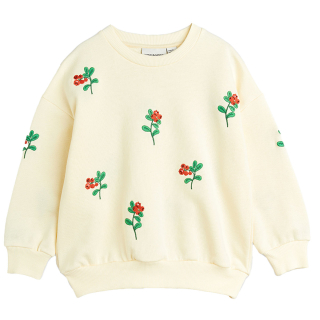 Mini Rodini Sweater Creme/Groen/Rood Bloemen
