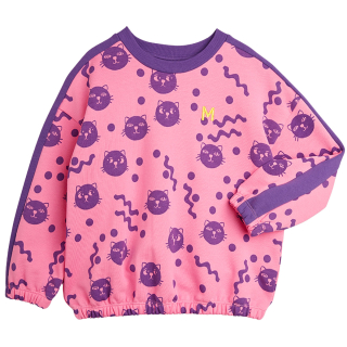 Mini Rodini Sweater Roze/Paars Katten