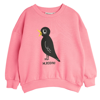 Mini Rodini Sweater Roze/Zwart Vogel