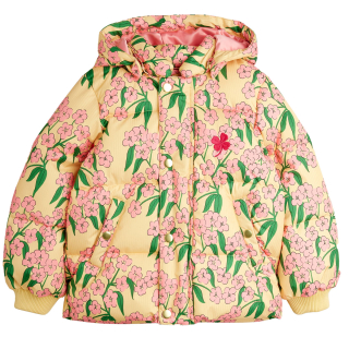 Mini Rodini Winterjas Geel/Roze/Groen Bloemen