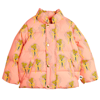 Mini Rodini Winterjas Roze Bloemenprint