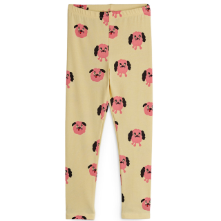 Mini Rodini Legging Geel/Roze Hondjes