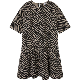 Name It Jurk Zwart/Beige Zebra