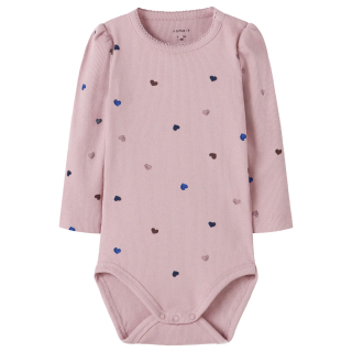 Name It Romper Paars Hartjes Brunished Lilac