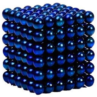 Neocube magneetballetjes 216 stuks blauw 5mm