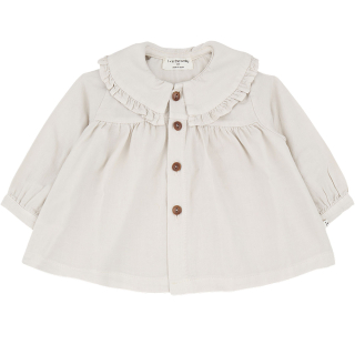 One More In The Family Blouse Jade Creme Kraag Rice