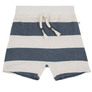 One More In The Family Korte Broek Alessandro Blauw/Creme Strepen Badstof Petroleum