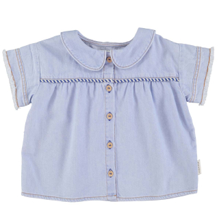 Piupiuchick Blouse Blauw Kraag