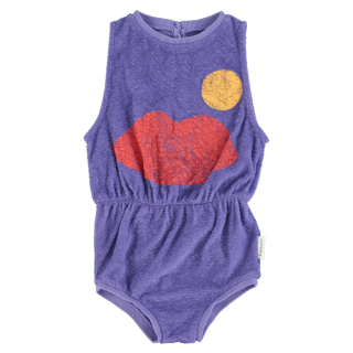Piupiuchick Jumpsuit Paars Mond Badstof
