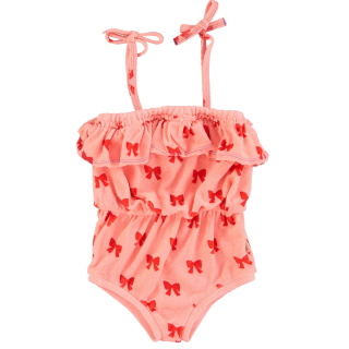 Piupiuchick Jumpsuit Roze/Rood Strikken Badstof