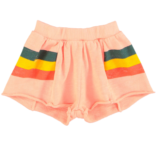 Piupiuchick Korte Broek Roze/Groen/Geel Strepen