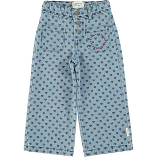 Piupiuchick Spijkerbroek Blauw Hartjes