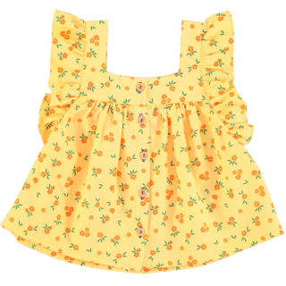 Piupiuchick Top Geel Bloemen