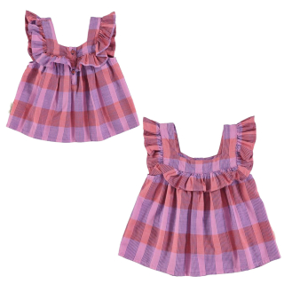 Piupiuchick Top Paars/Rood Ruiten