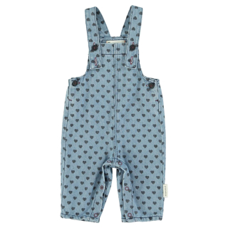 Piupiuchick Tuinbroek Blauw Hartjes Baby