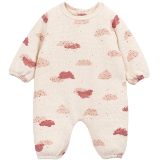 Play Up Boxpak Wolkenprint Creme Roze voor newborns en baby's met roze wolkjes.