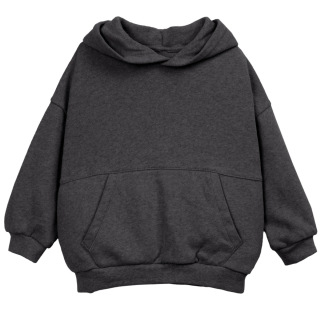 Play Up Hoodie Grijs voor jongens met capuchon, kangoeroezak en donkergrijze kleur.
