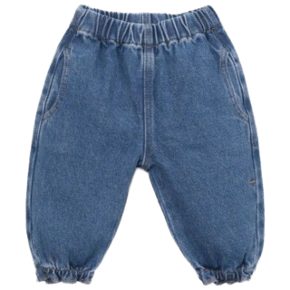 Play Up Jogger Spijkerbroek Denim Blauw Baby met steekzakken, elastische taille en losvallende joggerpasvorm.