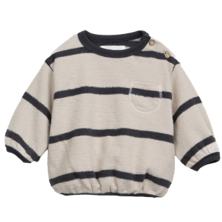 Play Up Sweater Creme/Grijs Strepenprint Baby
