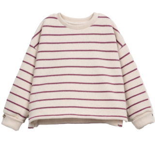Play Up Sweater Creme/Paars Strepen Amora
