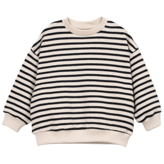 Play Up Sweater Gestreept Creme Zwart