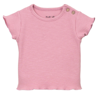Play Up t-shirt roze ruffle baby