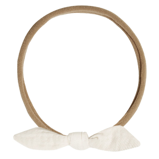 Quincy Mae Haarband Beige Ivory Strik